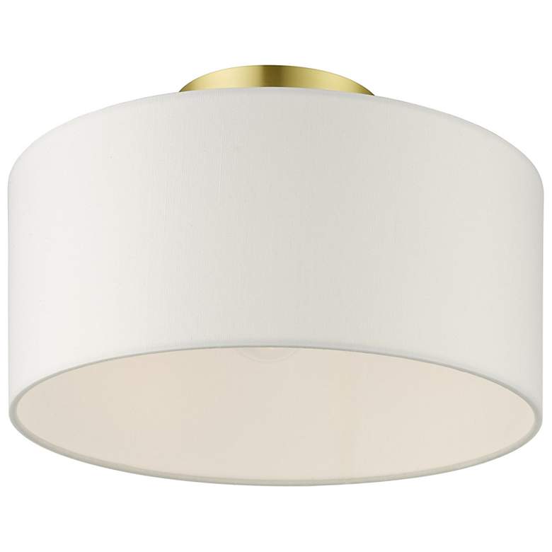 Image 4 Meridian 1 Light Satin Brass Semi Flush more views