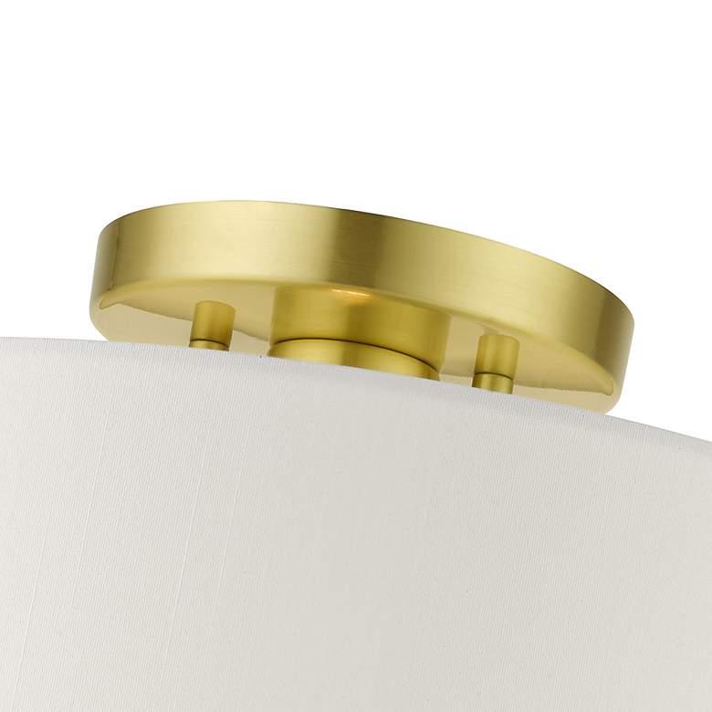 Image 7 Meridian 1 Light Satin Brass Semi Flush more views