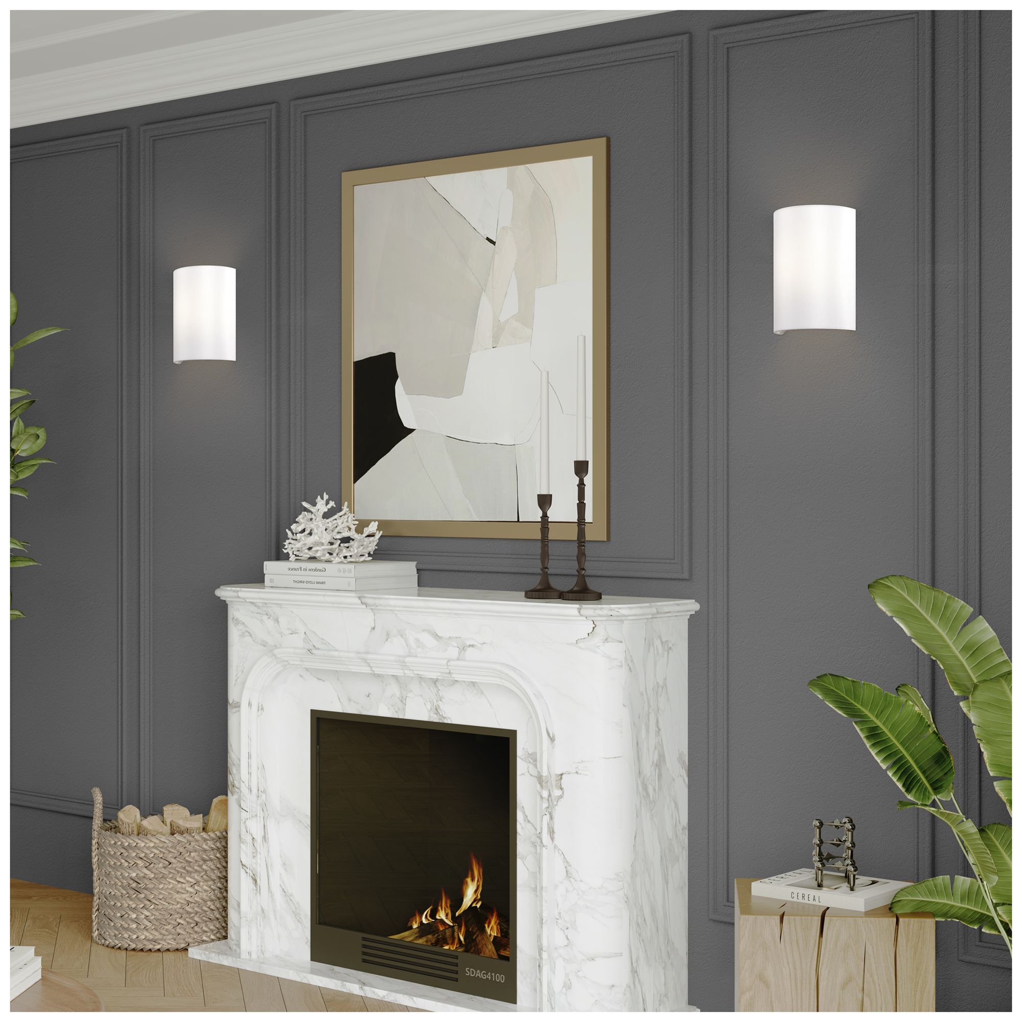 Meridian 1 Light Shiny White ADA Sconce