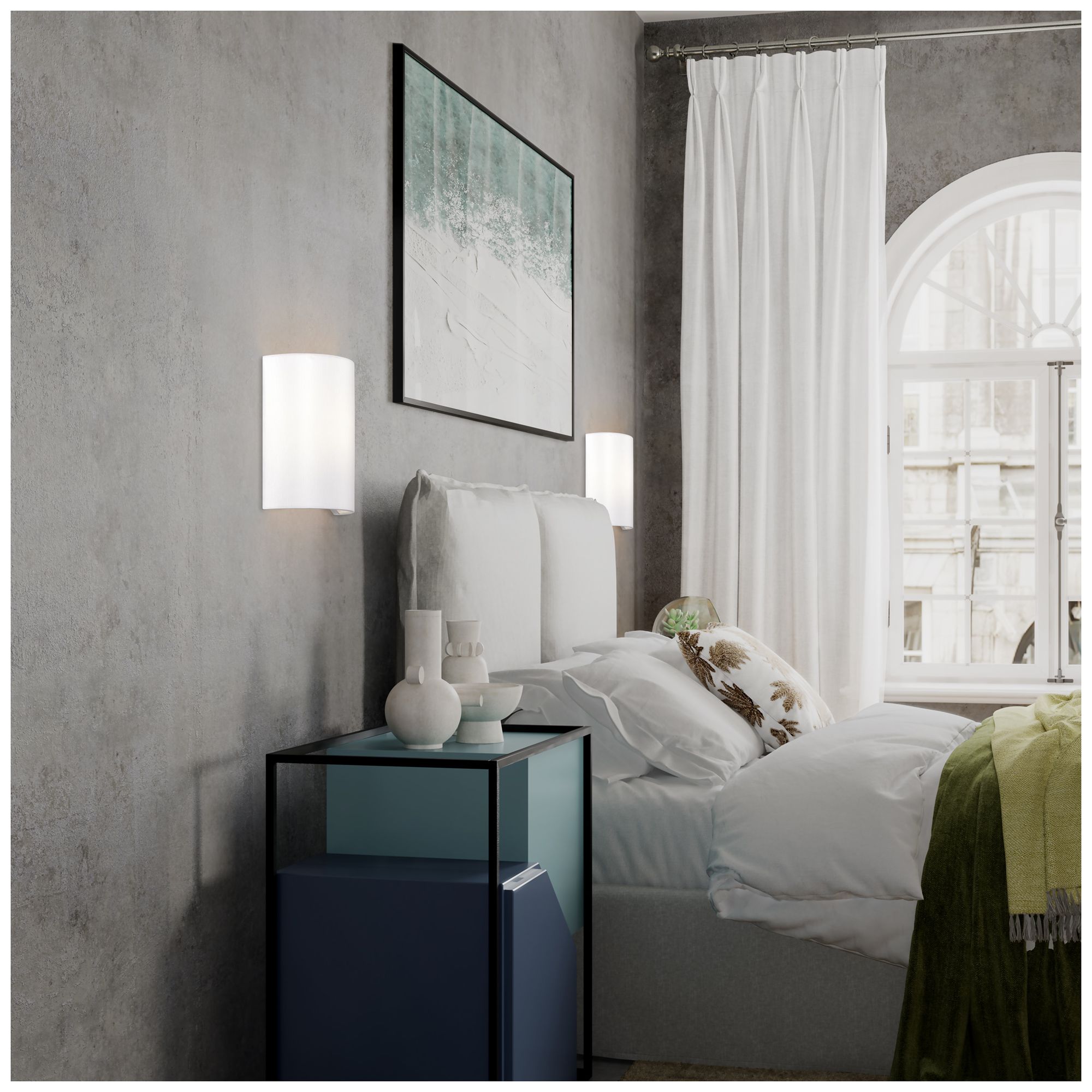 Meridian 1 Light Shiny White ADA Sconce