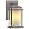 Meridian 10.3"H Burnished Steel Outdoor Sconce w/ Opal and Seeded Shad
