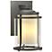 Meridian 10.3"H Small Iron Outdoor Sconce w/ Opal and Seeded Glass Sha