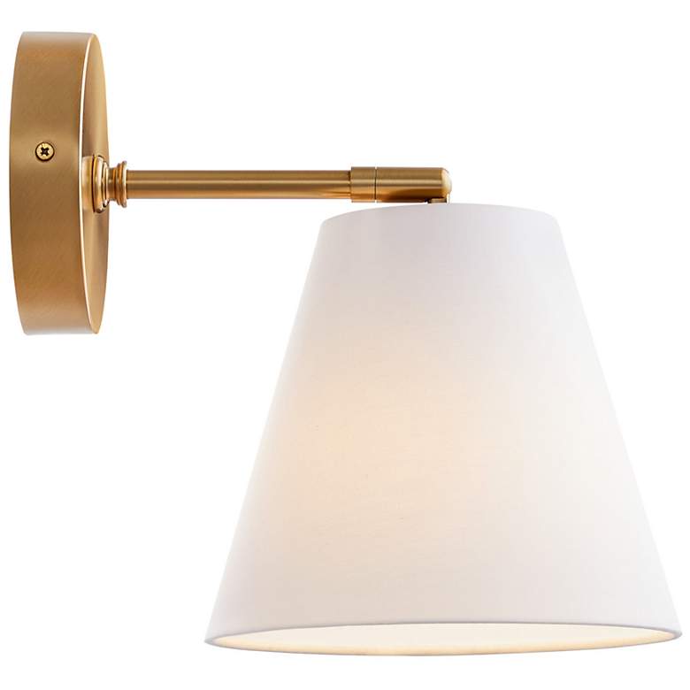 Image 3 Meridian 10" High Natural Brass Wall Sconces Set of 2 more views