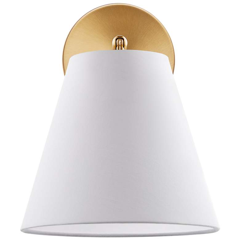 Image 4 Meridian 10" High Natural Brass Wall Sconces Set of 2 more views