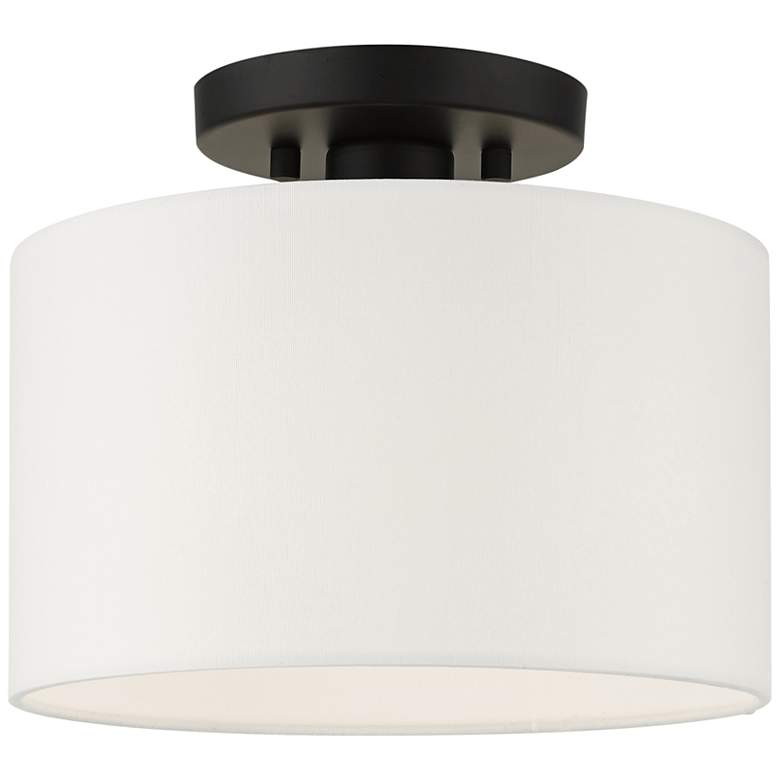 Image 3 Meridian 10" Wide Black Drum Ceiling Light