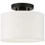 3_Meridian 10" Wide Black Drum Ceiling Light