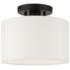 Meridian 10" Wide Black Drum Ceiling Light