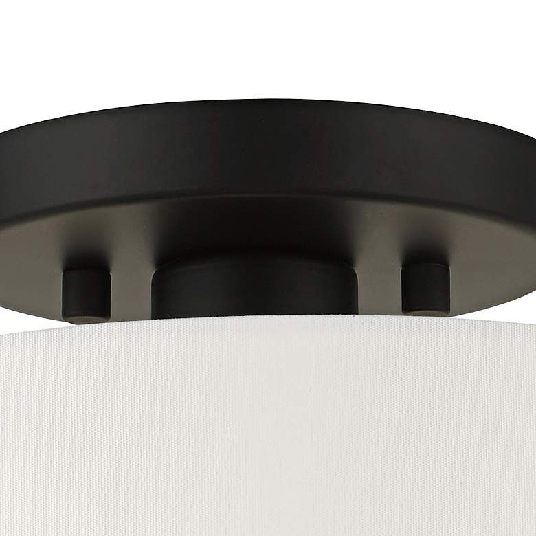 Image 6 Meridian 10" Wide Black Drum Ceiling Light more views