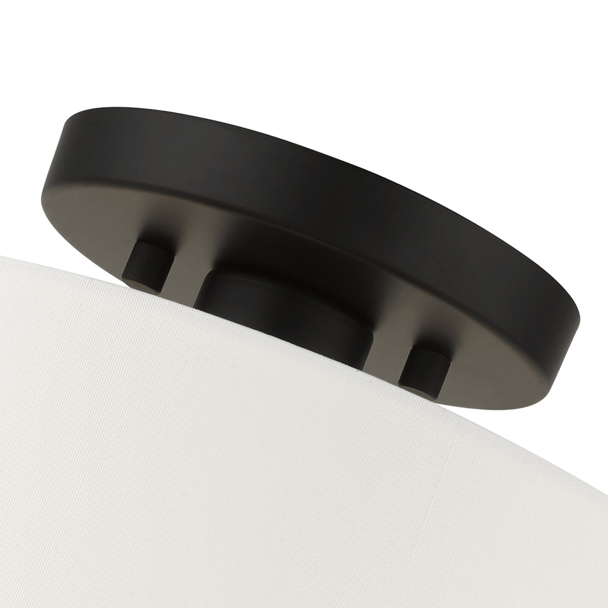 Meridian 10" Wide Black Drum Ceiling Light in scene