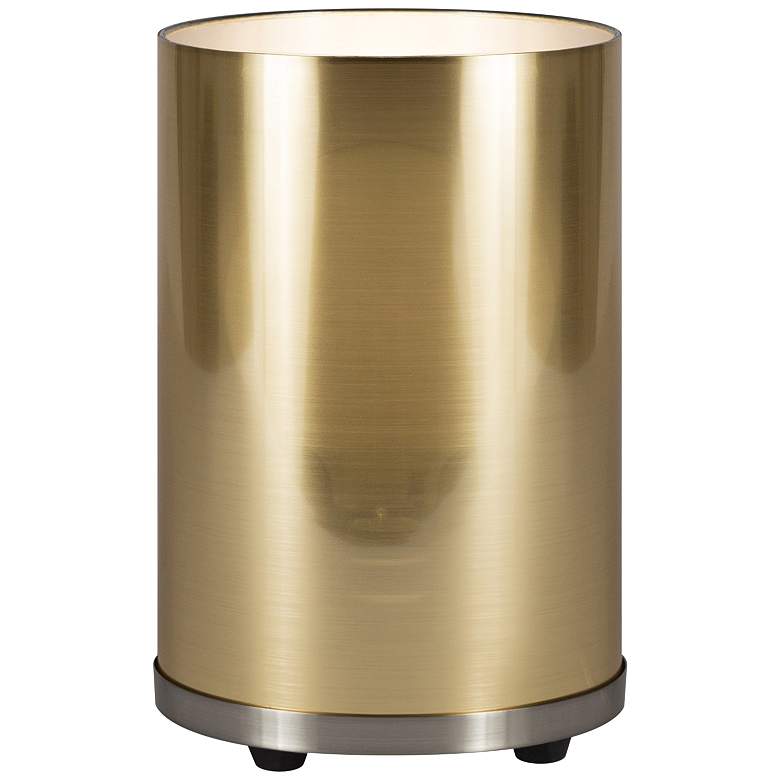 Image 1 Meridian 11 inch High Brushed Gold Duotrans Accent Table Lamp