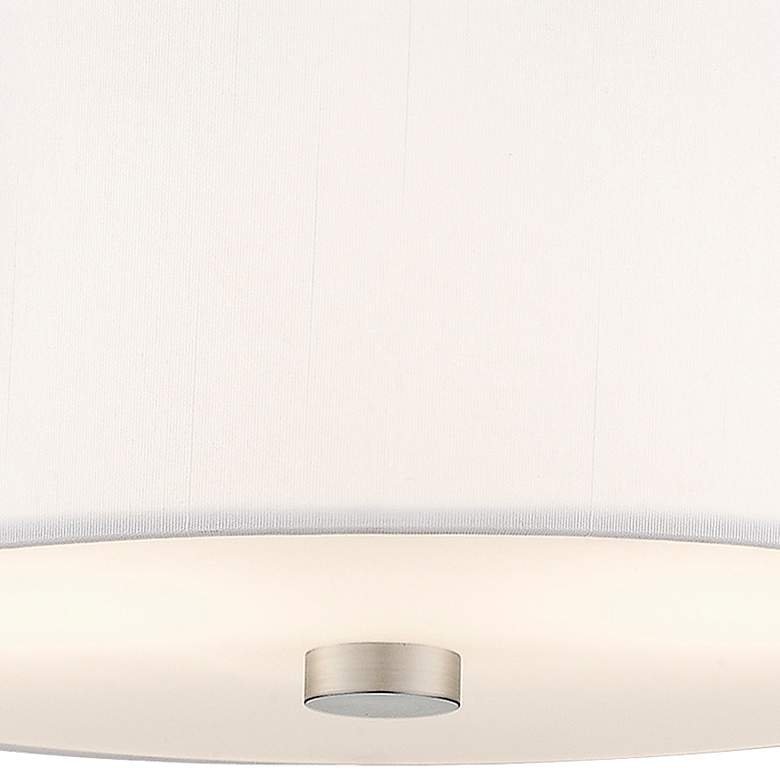 Image 4 Meridian 11" Wide Brushed Nickel Drum Ceiling Light more views