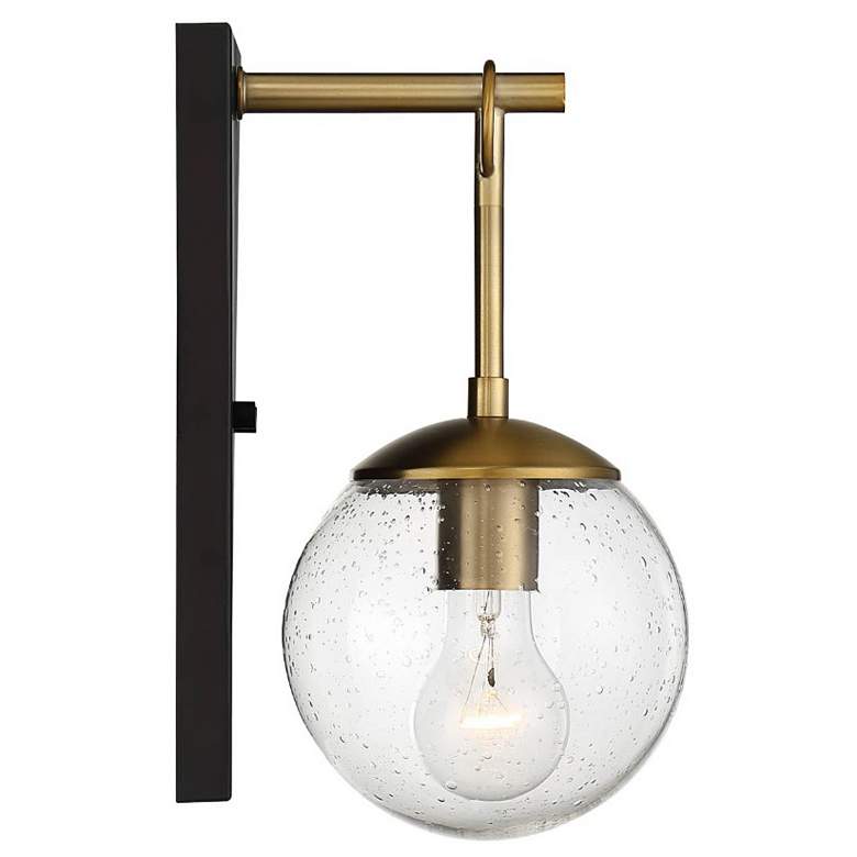 Image 5 Meridian 11"H Oil-Rubbed Bronze w/ Brass Outdoor Wall Light more views
