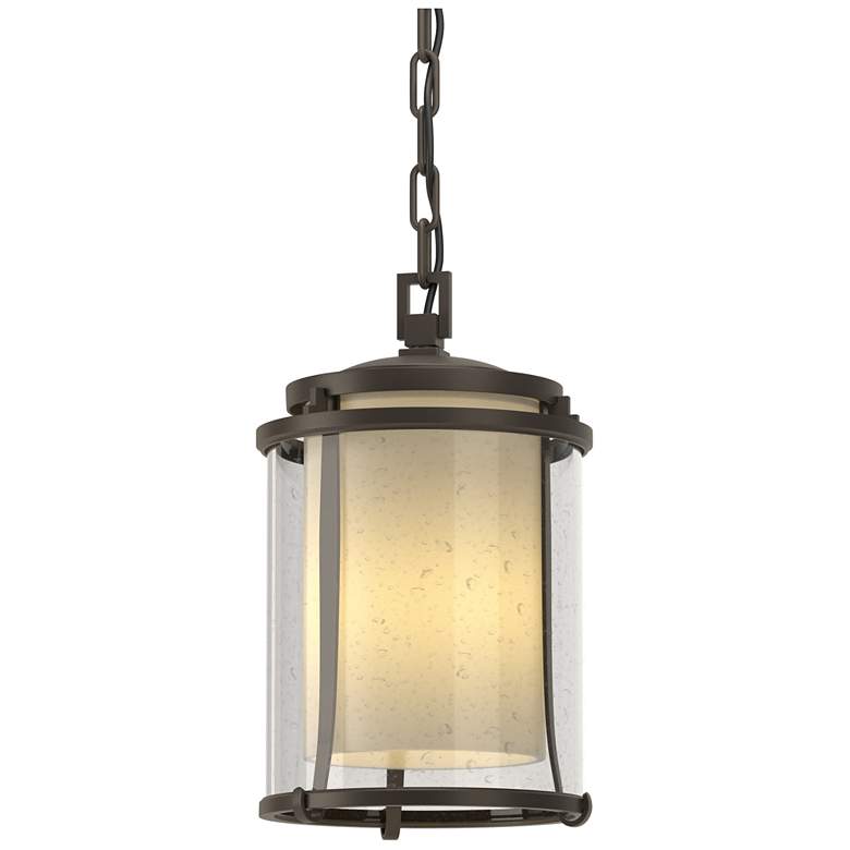 Image 1 Meridian 12.7"H Coastal Dark Smoke Outdoor Ceiling Fixture