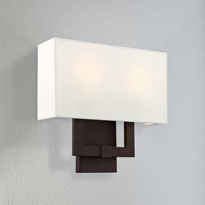 Image 2 Meridian 12 3/4" High Bronze Wall Sconce