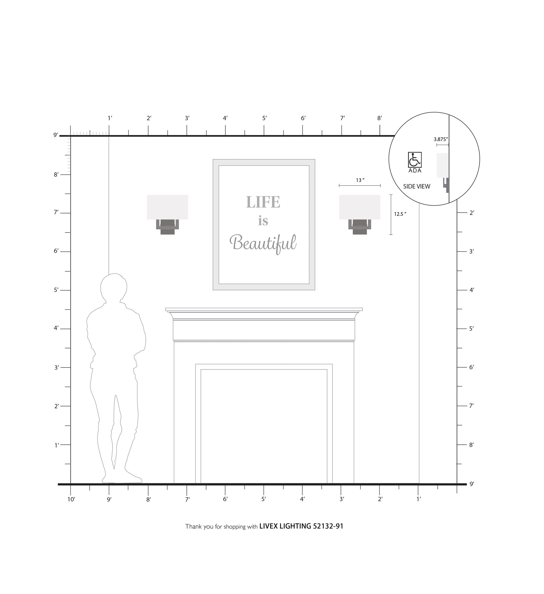 Meridian 12 3/4" High Brushed Nickel Wall Sconce