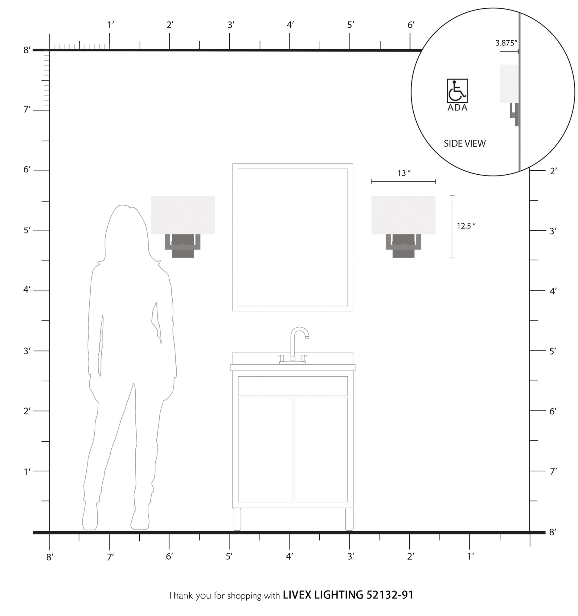 Meridian 12 3/4" High Brushed Nickel Wall Sconce