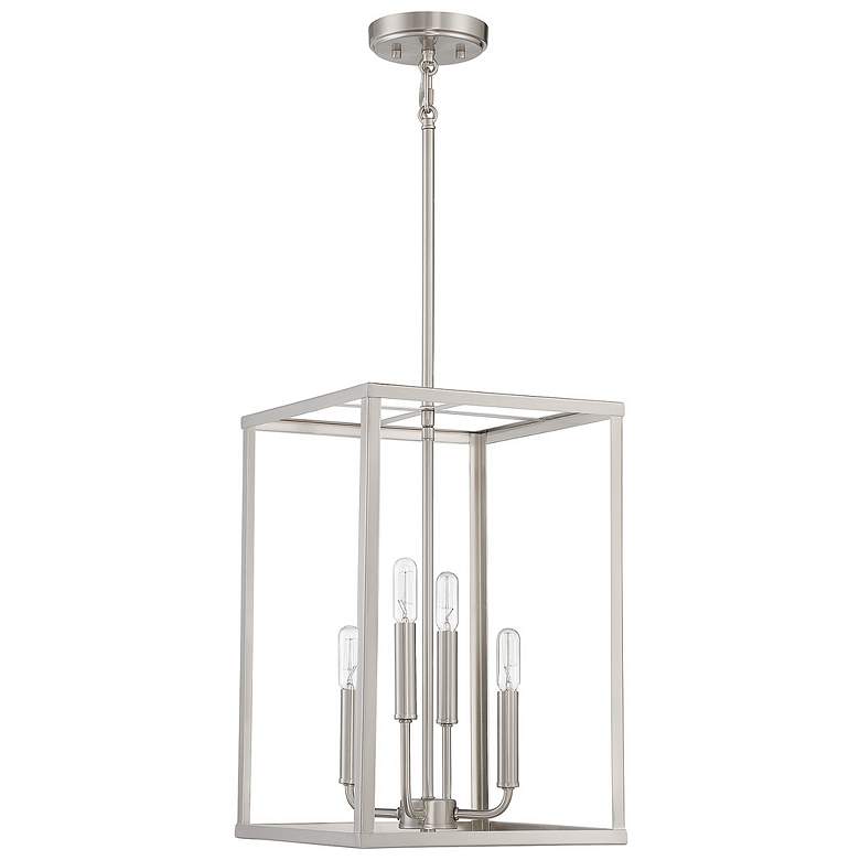 Image 2 Meridian 12" Wide Brushed Nickel 4-Light Mini Pendant more views