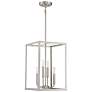 2_Meridian 12" Wide Brushed Nickel 4-Light Mini Pendant more views
