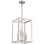 3_Meridian 12" Wide Brushed Nickel 4-Light Mini Pendant more views