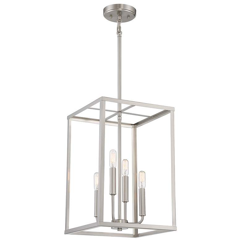 Image 4 Meridian 12" Wide Brushed Nickel 4-Light Mini Pendant more views