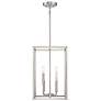 5_Meridian 12" Wide Brushed Nickel 4-Light Mini Pendant more views