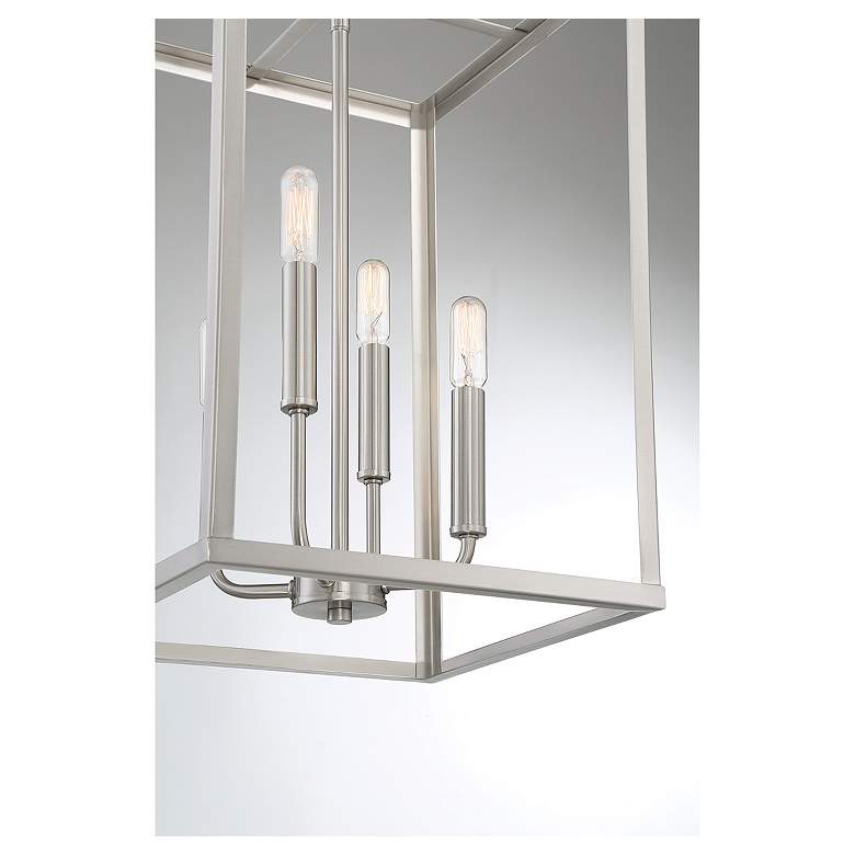 Image 6 Meridian 12" Wide Brushed Nickel 4-Light Mini Pendant more views