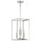 Meridian 12"W Polished Nickel 4-Light Mini Lantern Pendant