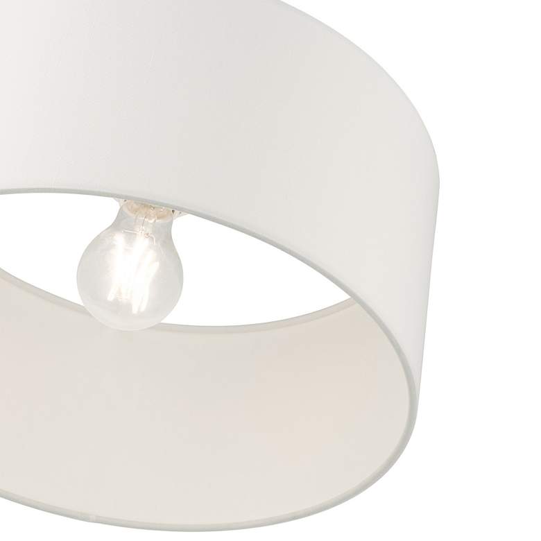 Image 7 Meridian 13" Wide Black Steel Drum Ceiling Light more views