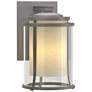 Meridian 15.7"H Burnished Steel Outdoor Sconce w/ Opal and Seeded Shad