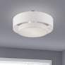 1_Meridian 15" Wide Brushed Nickel Ceiling Light