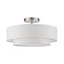 3_Meridian 15" Wide Brushed Nickel Ceiling Light more views