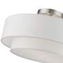 7_Meridian 15" Wide Brushed Nickel Ceiling Light more views