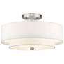 Thumbnail3 of Meridian 15" Wide Brushed Nickel Double Drum Ceiling Light