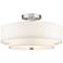 Meridian 15" Wide Brushed Nickel Double Drum Ceiling Light