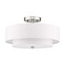 Thumbnail4 of Meridian 15" Wide Brushed Nickel Double Drum Ceiling Light more views