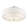 6_Meridian 15" Wide Brushed Nickel Double Drum Ceiling Light more views