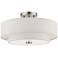 Meridian 15" Wide Brushed Nickel Drum Ceiling Light