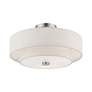 4_Meridian 15" Wide Brushed Nickel Drum Ceiling Light more views
