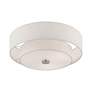 5_Meridian 15" Wide Brushed Nickel Drum Ceiling Light more views
