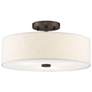 2_Meridian 15" Wide English Bronze Drum Ceiling Light