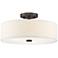 Meridian 15" Wide English Bronze Drum Ceiling Light