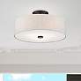 1_Meridian 15" Wide English Bronze Drum Ceiling Light