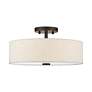 4_Meridian 15" Wide English Bronze Drum Ceiling Light more views