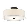 5_Meridian 15" Wide English Bronze Drum Ceiling Light more views