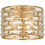 Meridian 15"W Gold and Crystal Ceiling Light by Crystorama