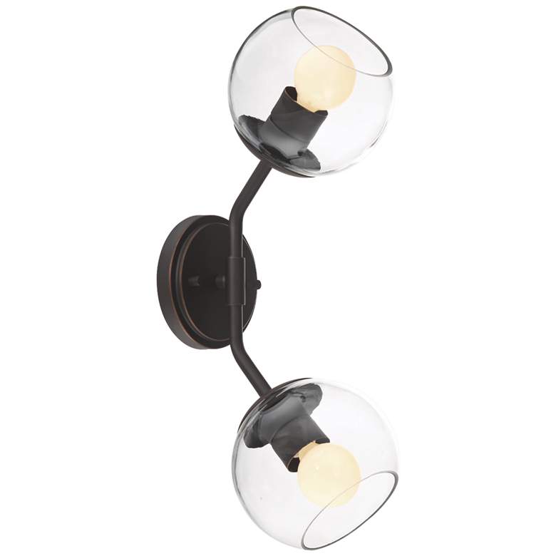 Image 1 Meridian 17" High Satin Bronze 2-Light Wall Sconce