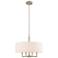 Meridian 18" Wide Brushed Nickel 4-Light Drum Chandelier
