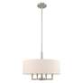 4_Meridian 18" Wide Brushed Nickel 4-Light Drum Chandelier more views