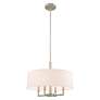 6_Meridian 18" Wide Brushed Nickel 4-Light Drum Chandelier more views