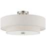 3_Meridian 18" Wide Brushed Nickel Double Drum Ceiling Light